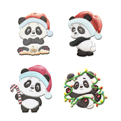 Christmas Panda Metal Cutting Dies