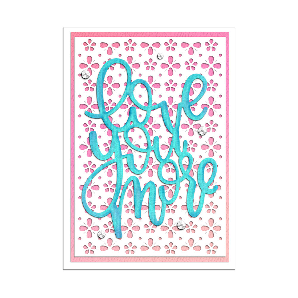 "Love You More" Phrase Metal Cutting Dies