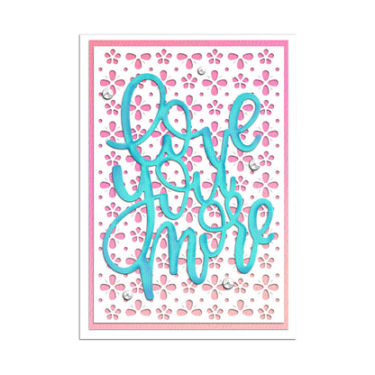 "Love You More" Phrase Metal Cutting Dies