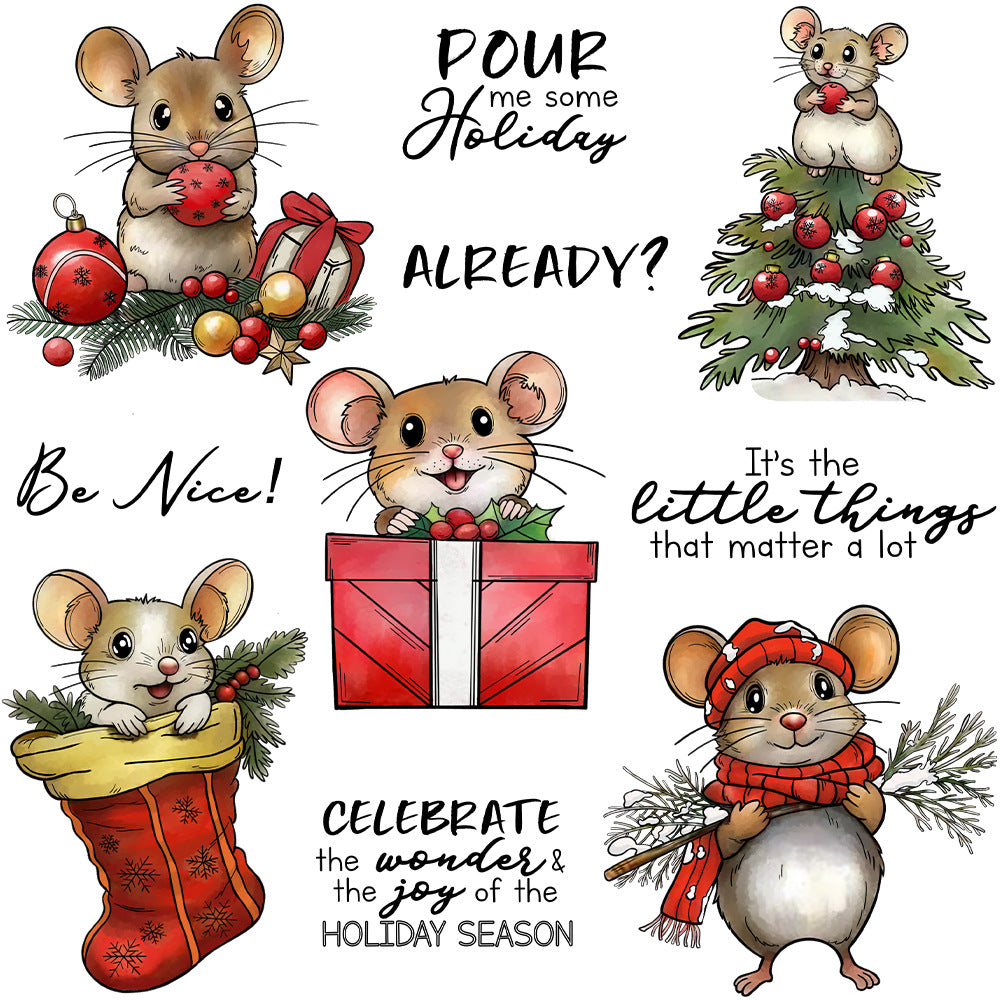 Cute Mouse Dies & Stamps Set