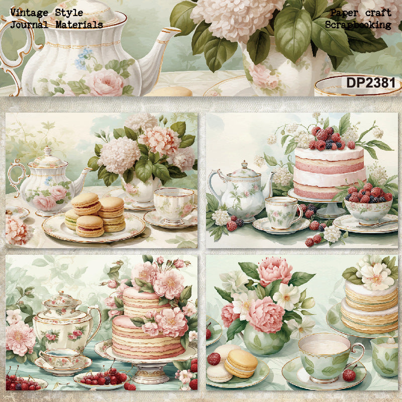 A5 fternoon Tea Style Scrapbook Paper