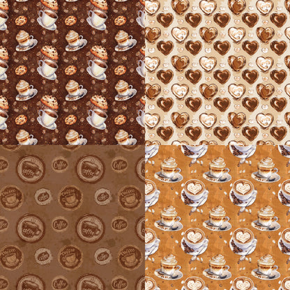 24PCS 6" Mocha Stories Scrapbook Paper & Cardstock