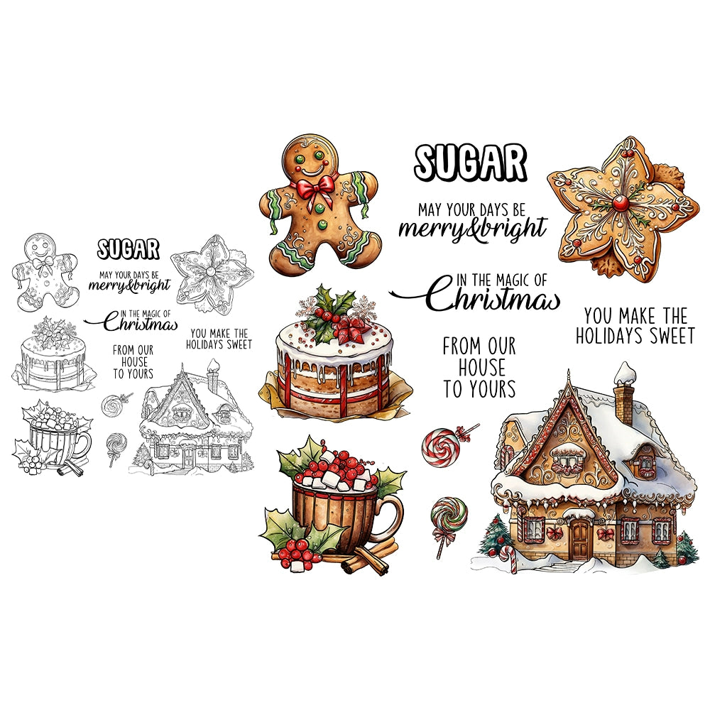 Christmas Gingerbread Man Cake Dies & Stamps Set