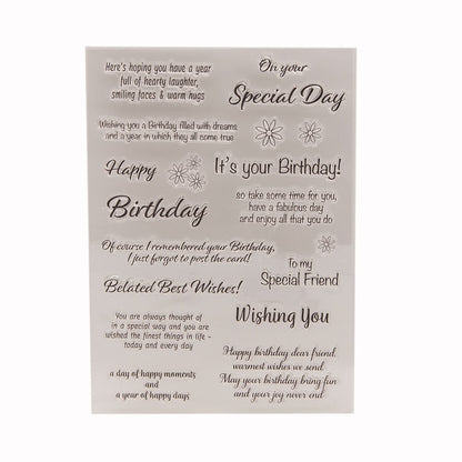 Birthday Wishes Clear Stamps