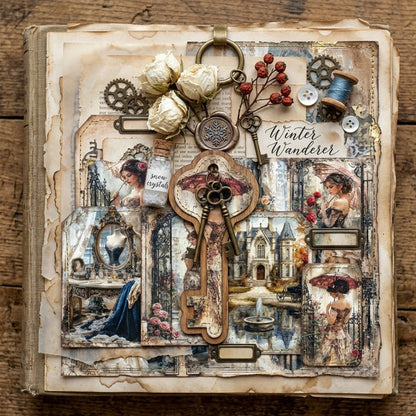 A5 Retro Beauty Journal Scrapbook Paper