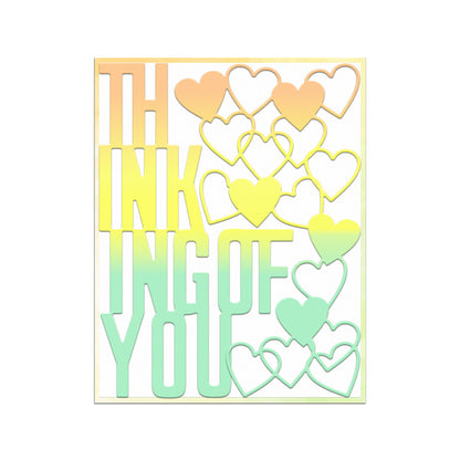 ”Thinking Of You" Words Metal Cutting Dies