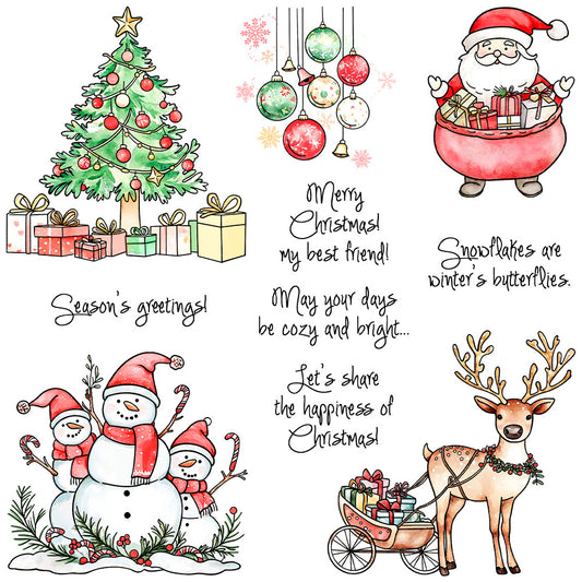 Christmas Theme Dies & Stamps Set