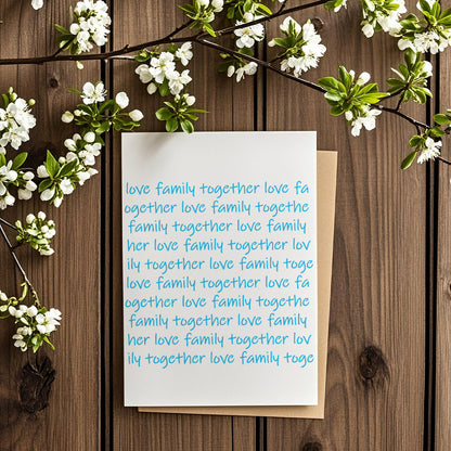 "Love Family Togehter" Words DIY Painting Hollow Stencil
