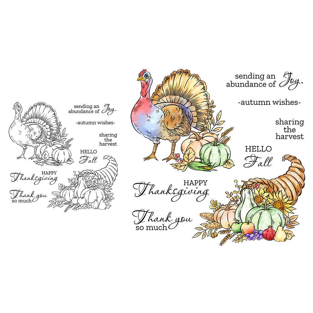 Pumpkin Turkey Clear Stamps