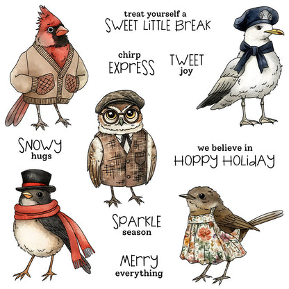 Gentleman Birds Dies & Stamps Set