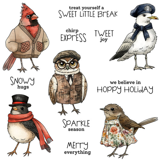 Gentleman Birds Dies & Stamps Set
