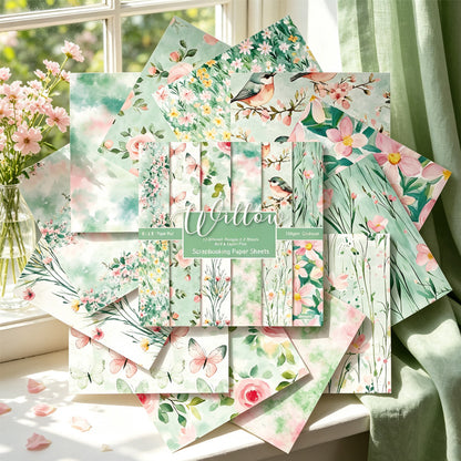 24PCS 6" Willow Scrapbook Paper & Cardstock