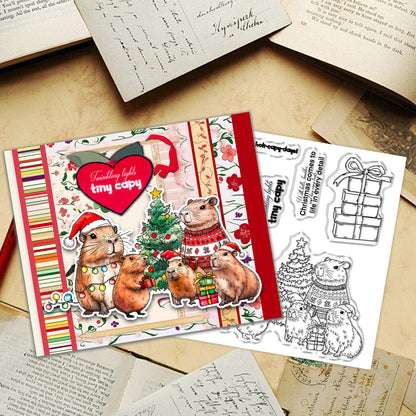 Christmas Capybara Clear Stamps