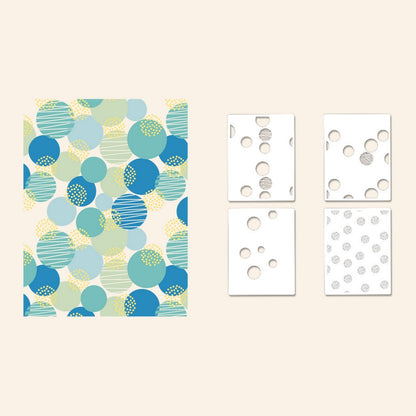 4 PCS Polka Dots Pattern DIY Painting Hollow Stencil