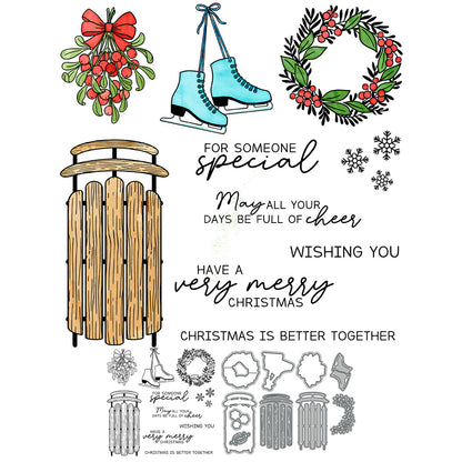Merry Christmas Dies & Stamps Set