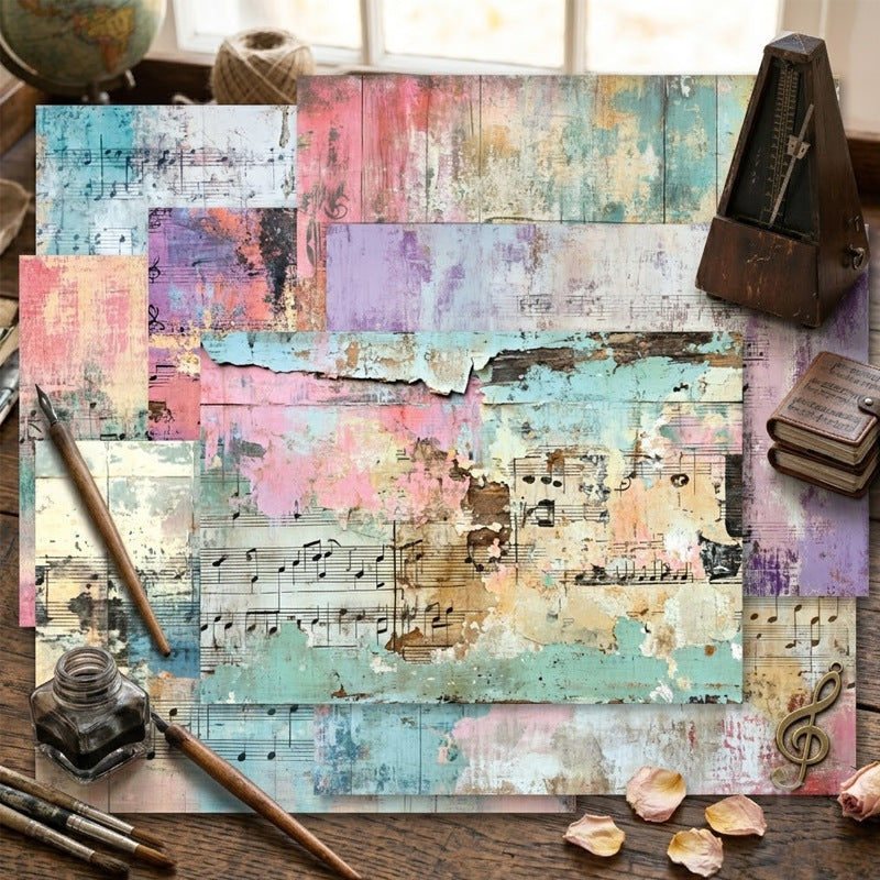 A5 Oil Painting Textures Journal Scrapbook Paper