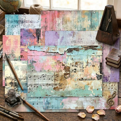 A5 Oil Painting Textures Journal Scrapbook Paper