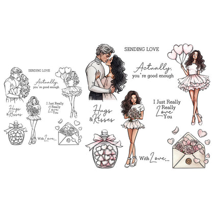 Valentine's Day Theme Dies & Stamps Set
