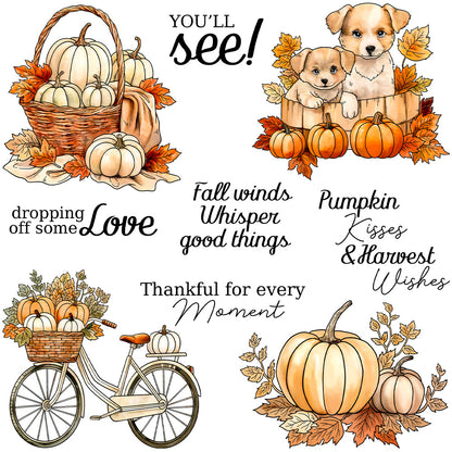Fall Pumpkin Bike Dies & Stamps Set
