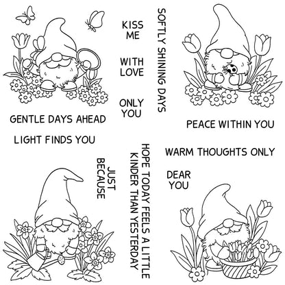 Childlike Gnomes Clear Stamps
