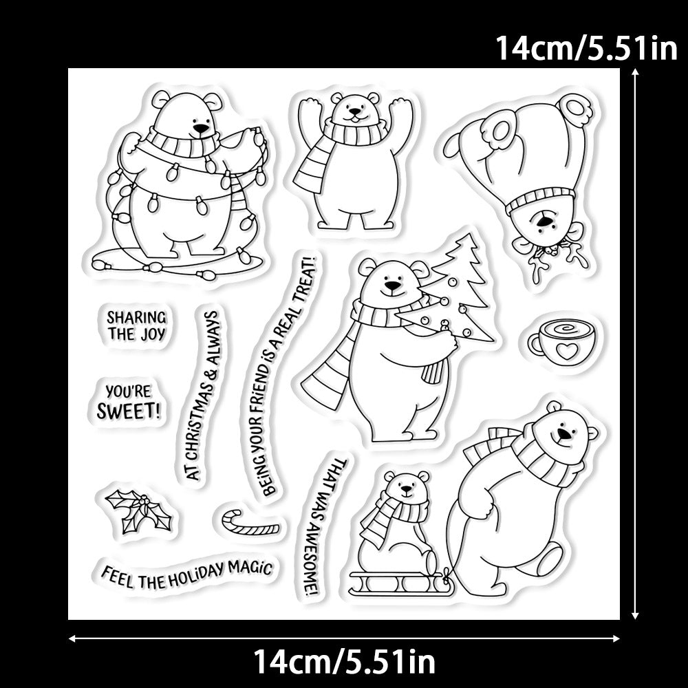 Happy Polar Bear Dies & Stamps Set