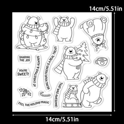 Happy Polar Bear Dies & Stamps Set