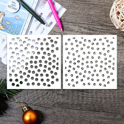 2 PCS Creative Patterns DIY Painting Hollow Stencil