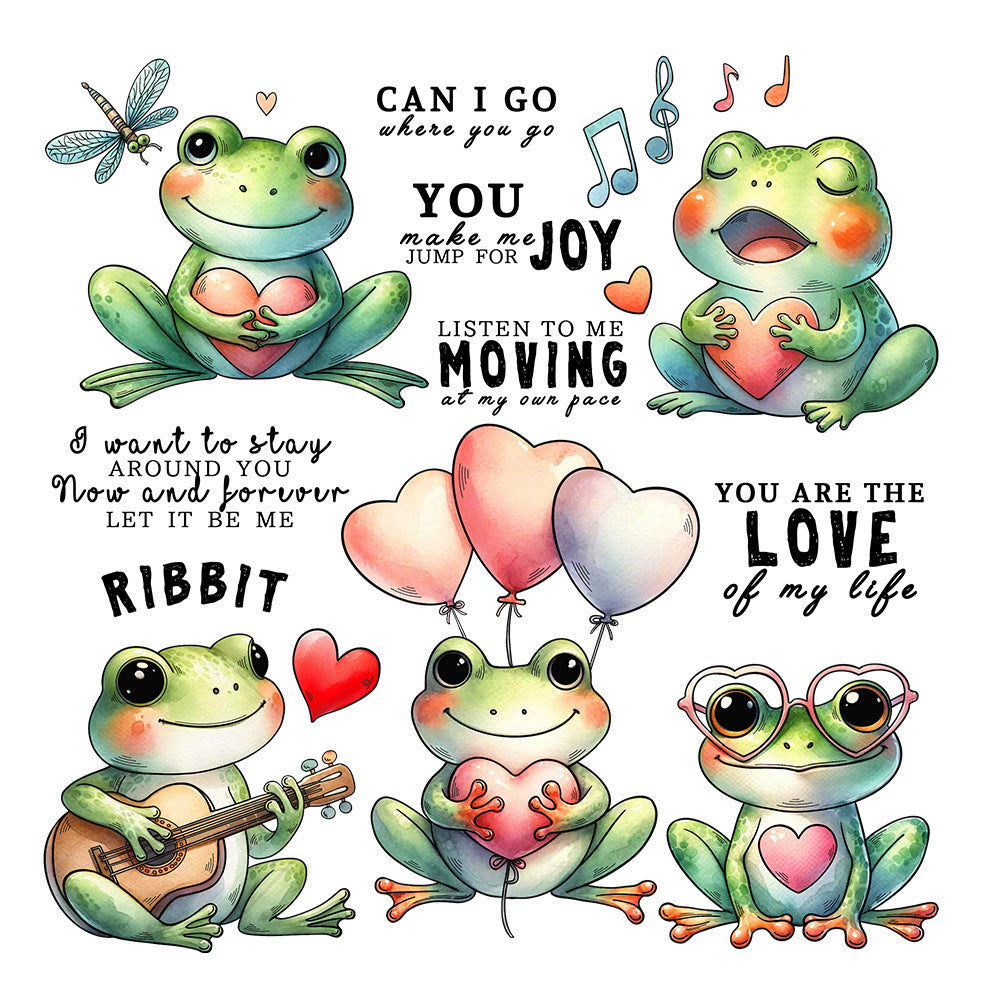 Valentine Frog Clear Stamps