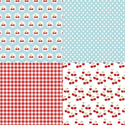 24PCS 6" Cherry Scrapbook Paper & Cardstock