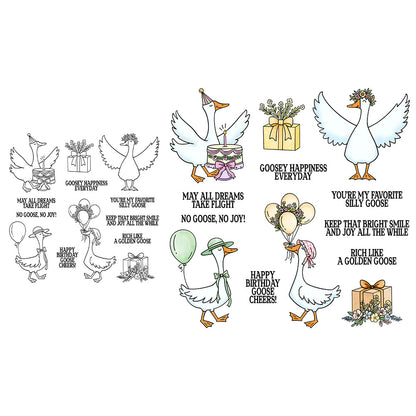Birthday Geese Dies & Stamps Set