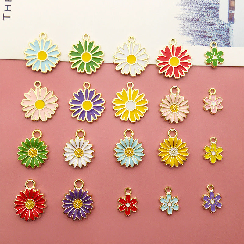 10Pcs Daisy Flower DIY Handmade Jewelry Pendants