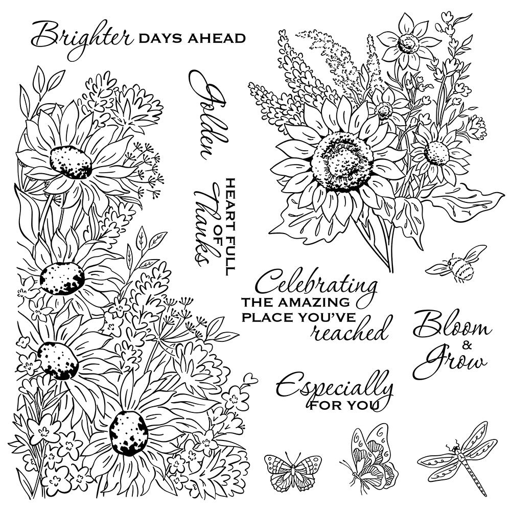 Sunflower Insects Dies & Stamps Set