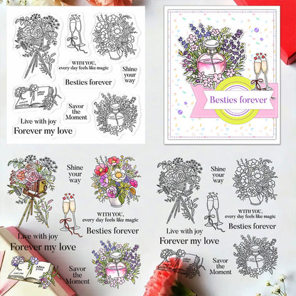 Flowers and Blessings Clear Stamps