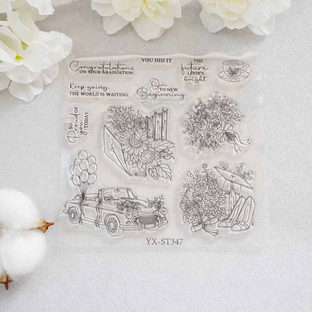 Graduation Wishes Clear Stamps