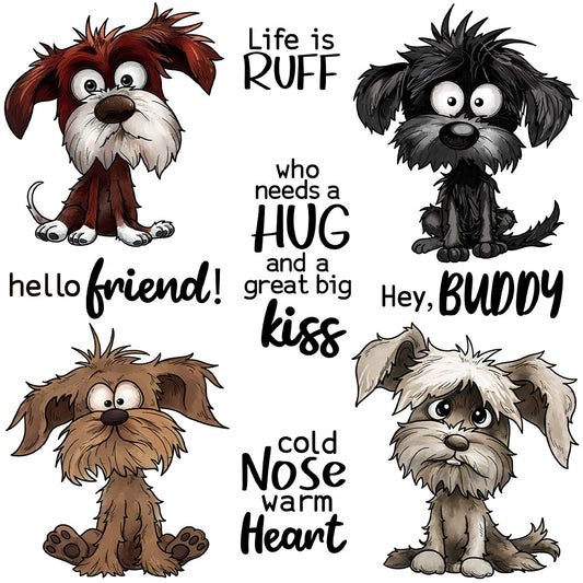 Cute Puppy Dies & Stamps Set