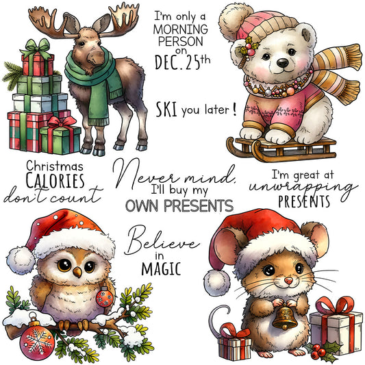 Christmas Animals Clear Stamps