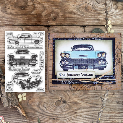 Retro Cars Clear Stamps