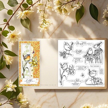 Flowers and Birds Dies & Stamps Set