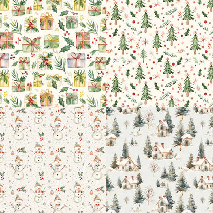 24PCS 6" Christmas Scrapbook Paper & Cardstock