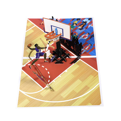 3D Creative Basketball Pop-Up Greeting Card