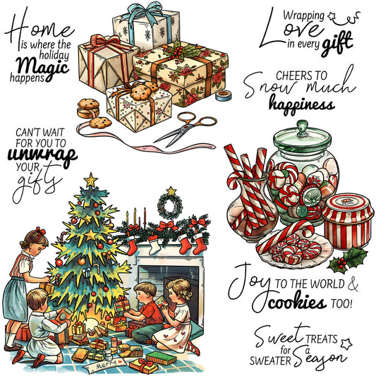 Christmas Theme Clear Stamps