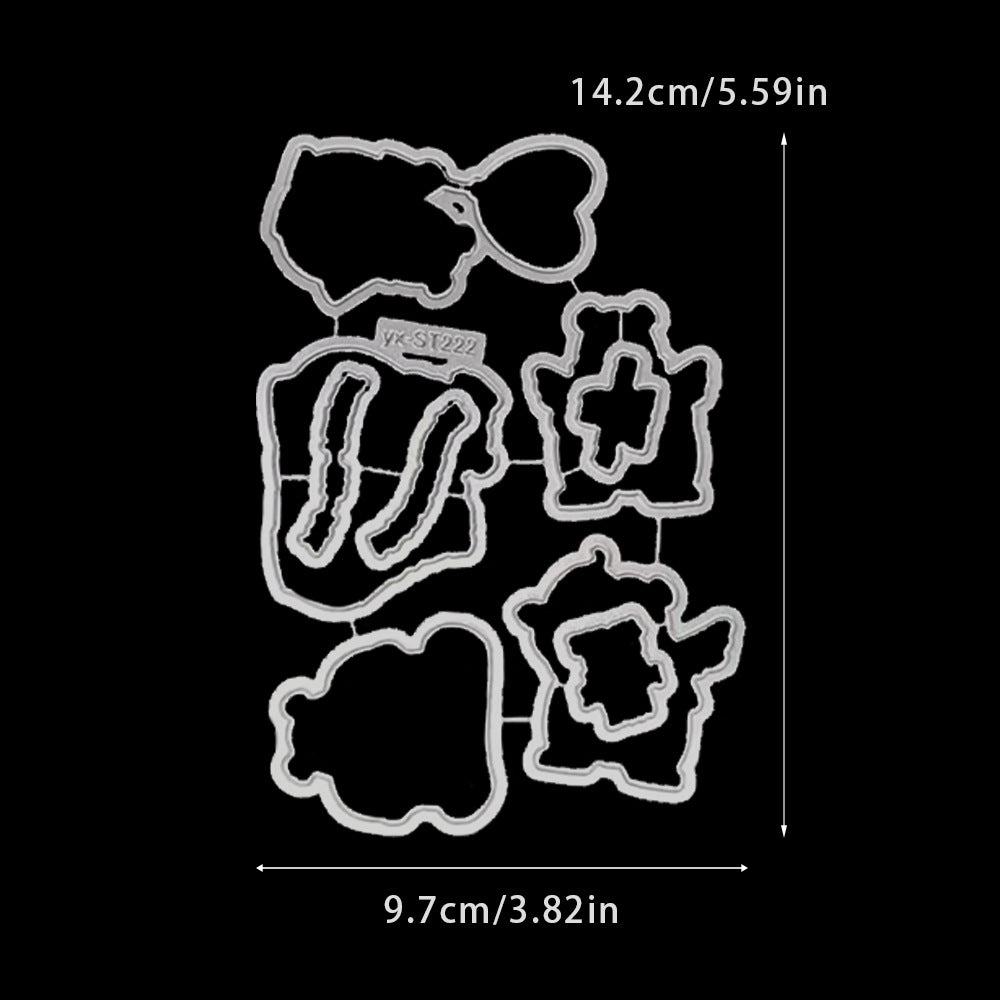 Valentine's Day Polar Bear Dies & Stamps Set