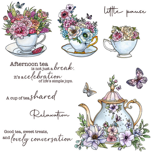 Tea Set Clear Stamps