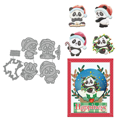 Christmas Panda Metal Cutting Dies