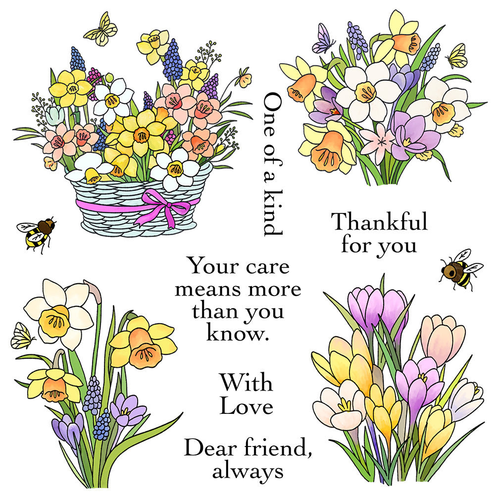 Colorful Bouquet Dies & Stamps Set