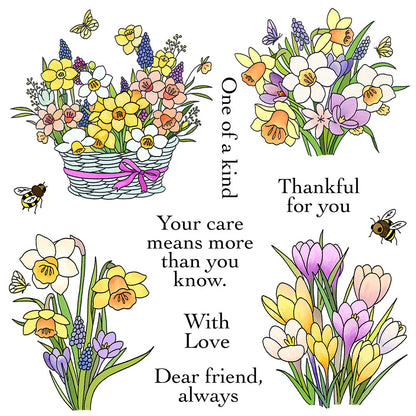 Colorful Bouquet Dies & Stamps Set