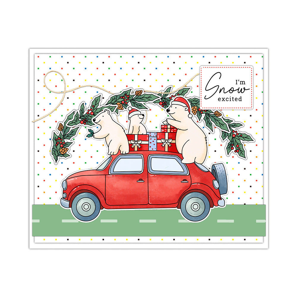 Christmas Polar Bear Dies & Stamps Set