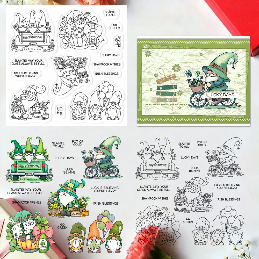 St. Patrick's Day Gnomes Clear Stamps