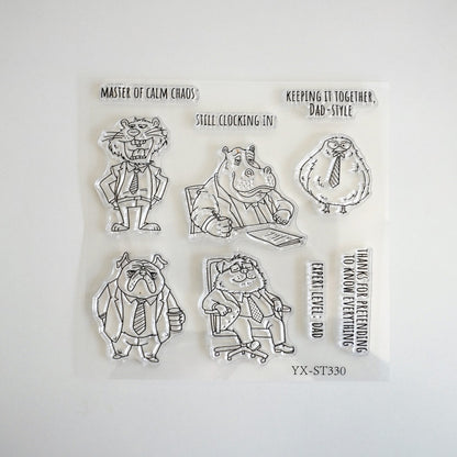 Office Animals Clear Stamps