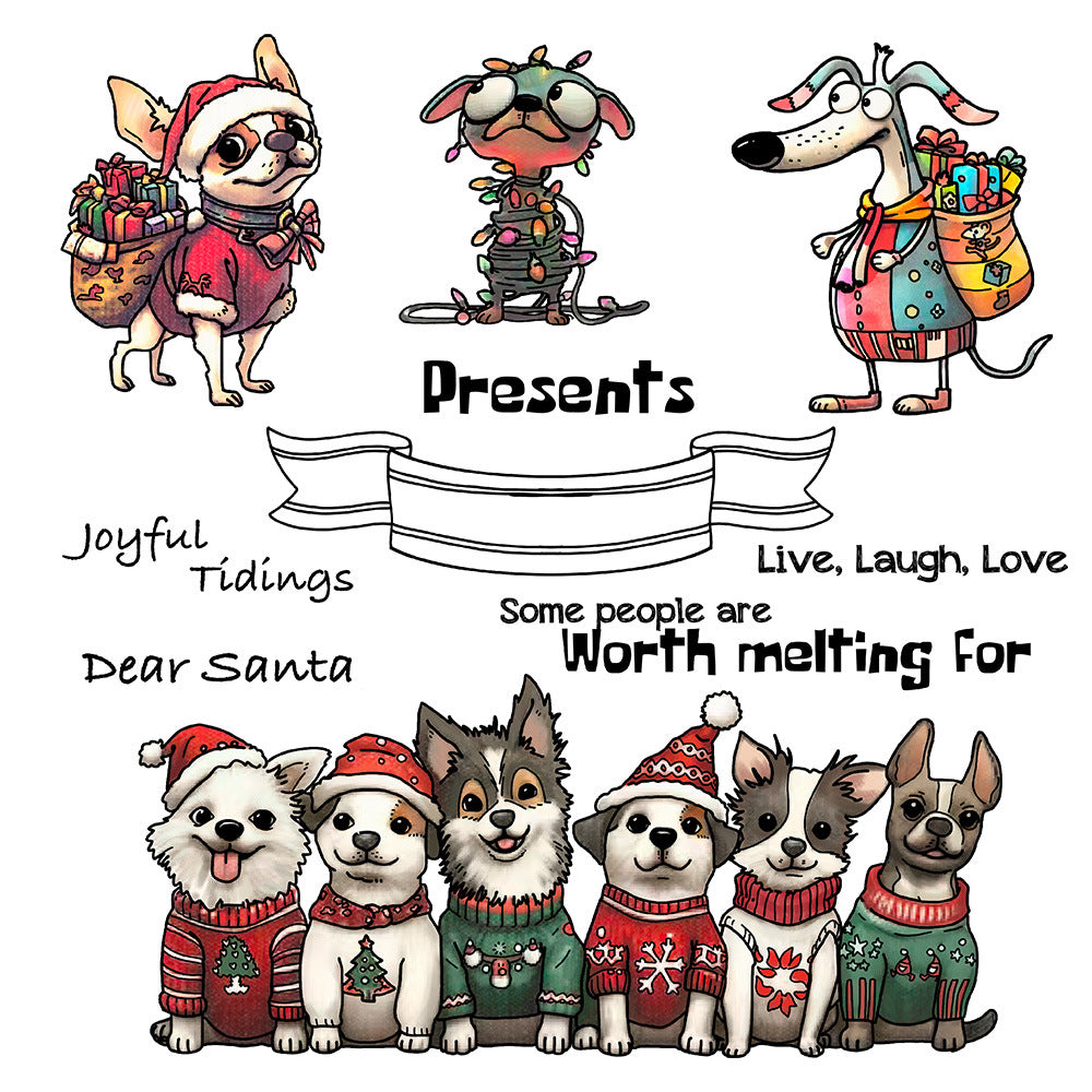 Christmas Cute Puppy Clear Stamps